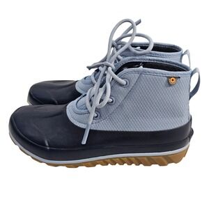 Bogs Casual Nylon Lace Up Duck Boots Women's Size 7 Gray Waterproof